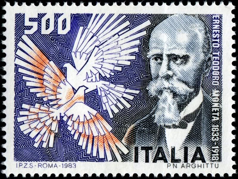 Ernesto Teodoro Moneta Stamp